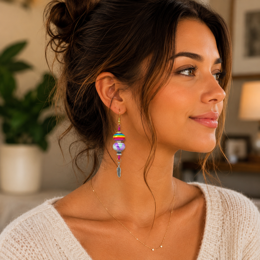 Rainbow Breeze Earrings | Handmade Dangle Earrings