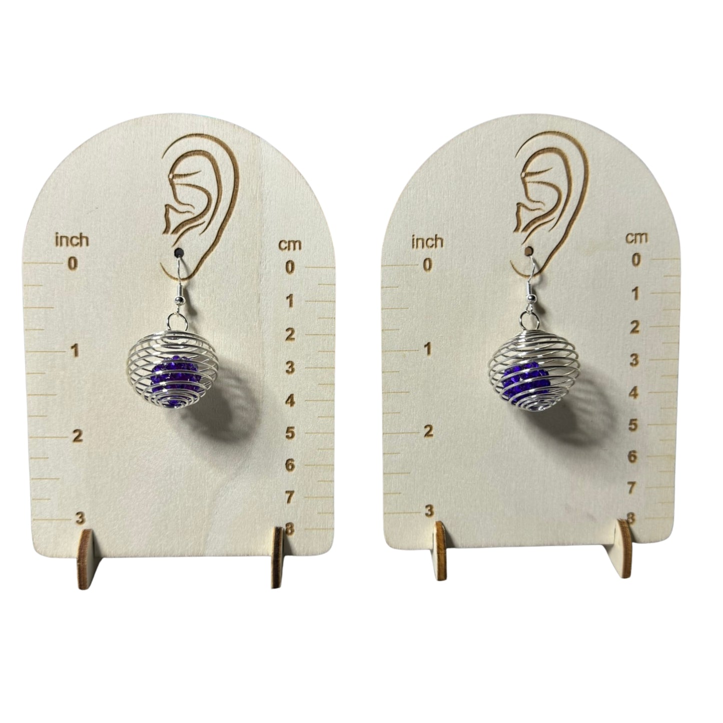 Violet Orbit Handmade Earrings