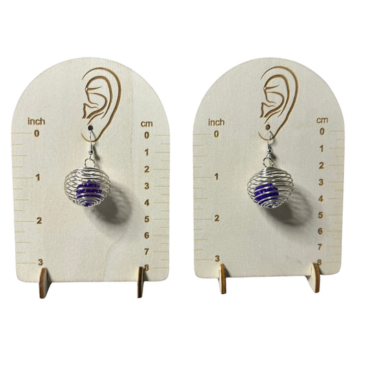 Violet Orbit Handmade Earrings