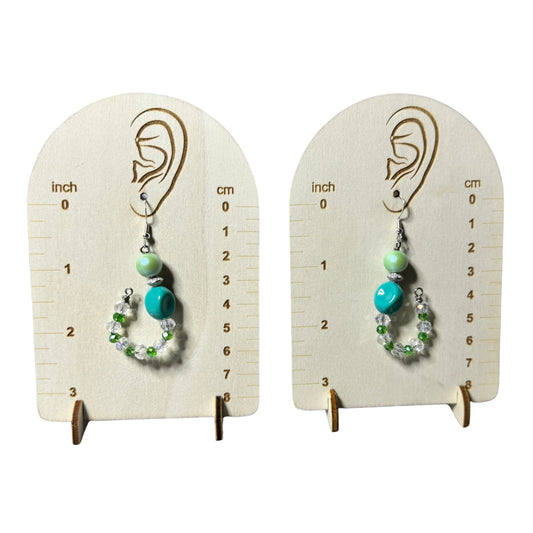 Sea Glass Cove Earrings | Handmade Coastal Hoop Earrings