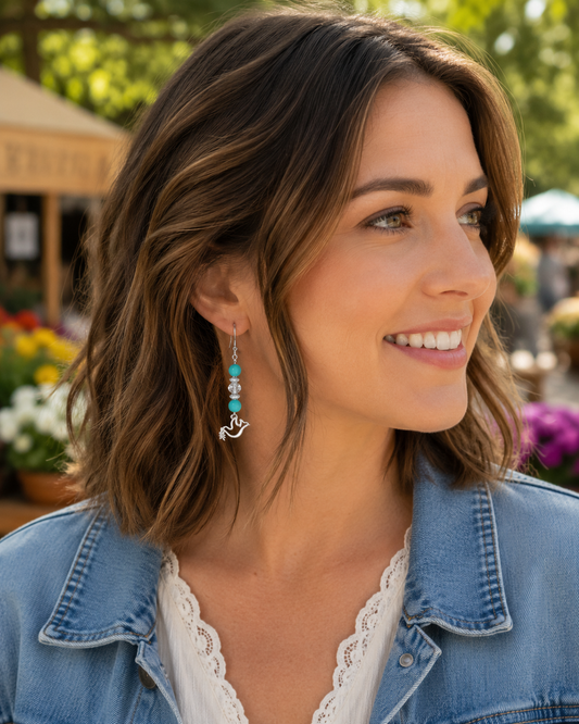 Carolina Songbird Earrings | Handmade Dangle Earrings