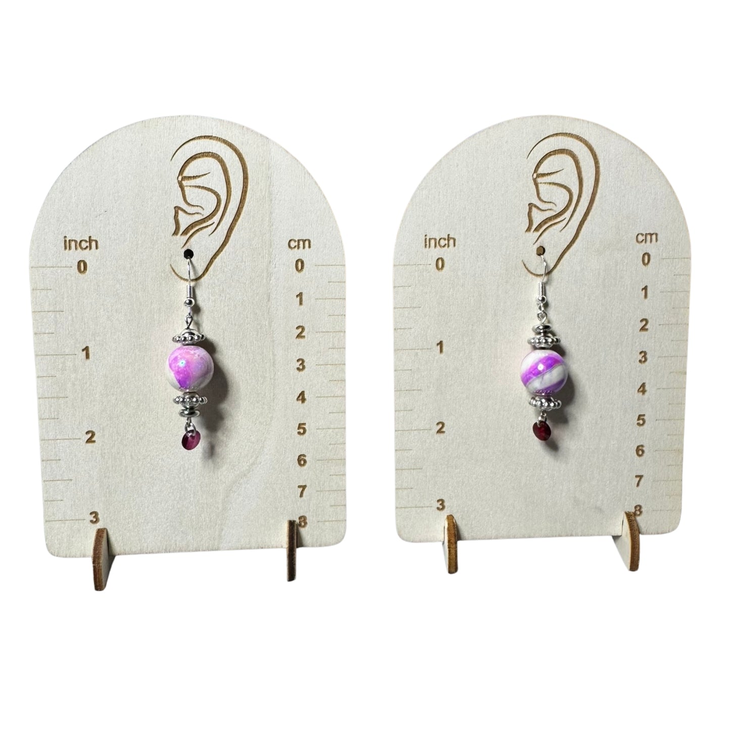 Lavender Swirl Earrings | Handmade Dangle Earrings