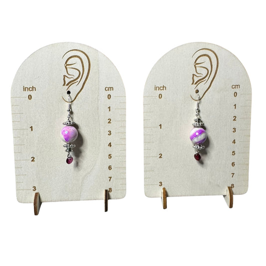 Lavender Swirl Earrings | Handmade Dangle Earrings