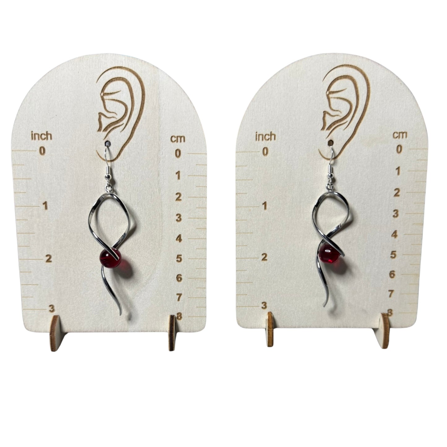 Silver Ribbon Earrings | Handmade Dangle Earrings