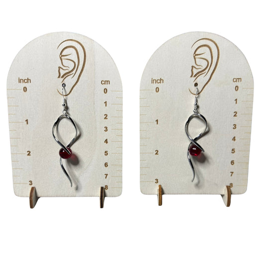 Silver Ribbon Earrings | Handmade Dangle Earrings