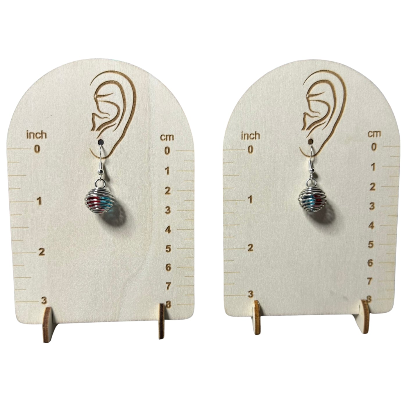 Carolina Orbit Handmade Earrings | Colorful Spiral Cage Earrings