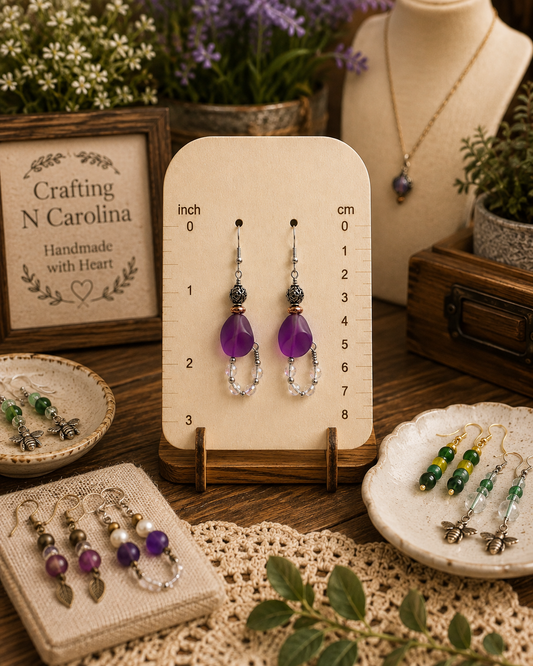 Violet Moon Earrings | Handmade Earrings