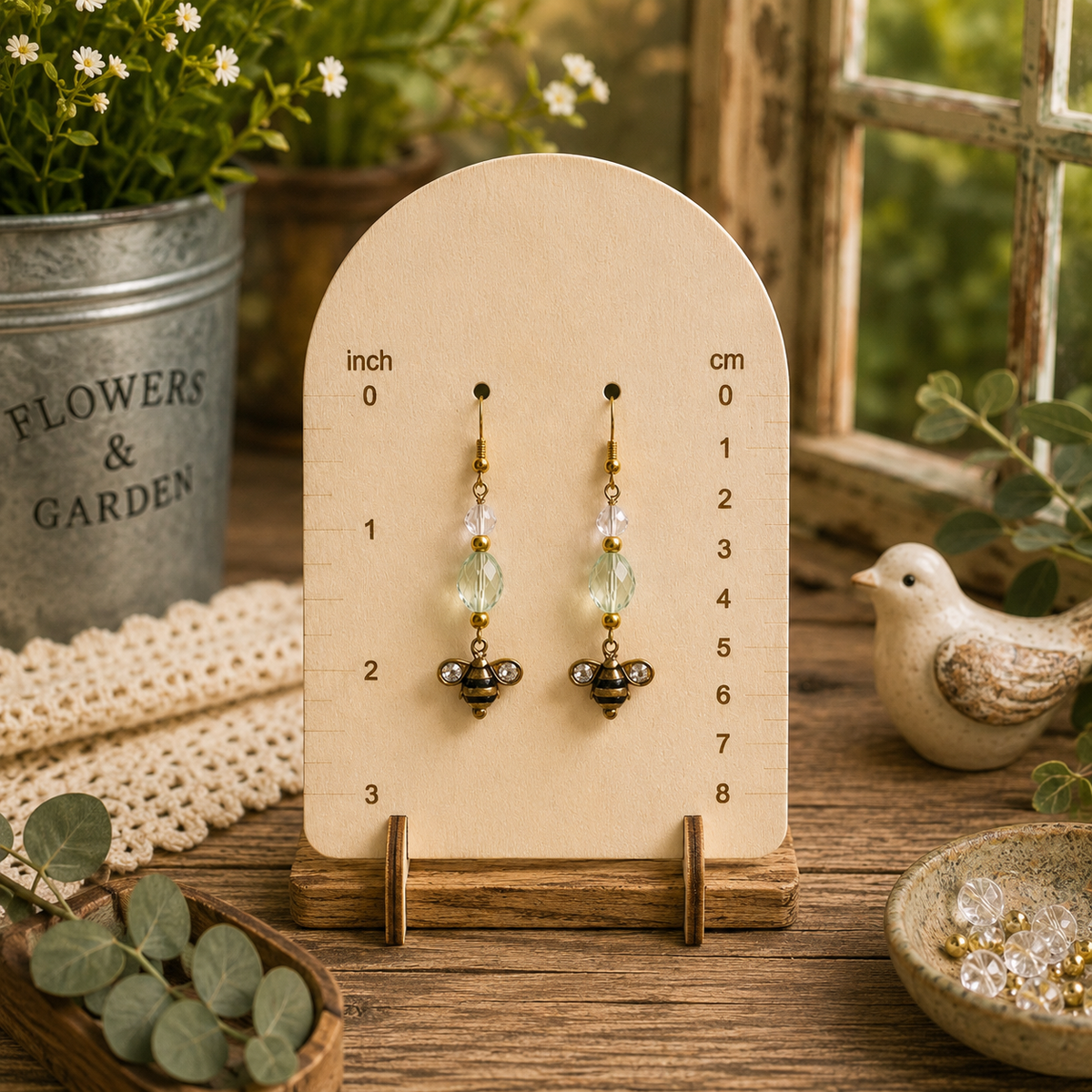 Bee Blossom Handmade Earrings | Nature Collection