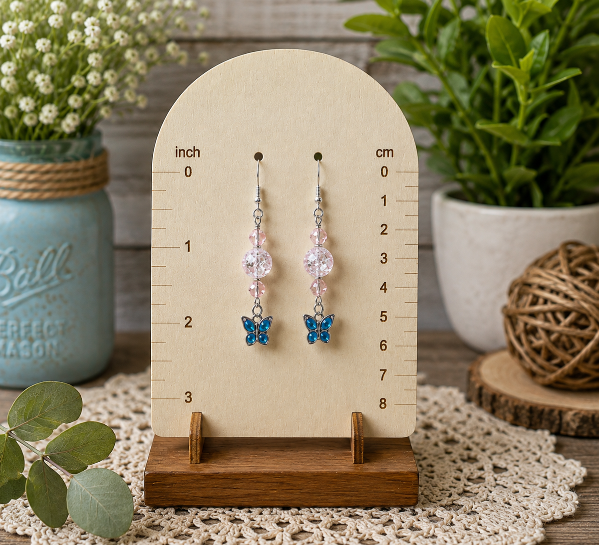 Blue Butterfly Kiss | Handmade Earrings