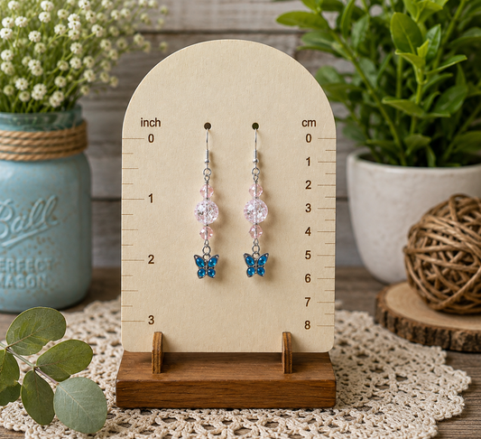 Blue Butterfly Kiss | Handmade Earrings